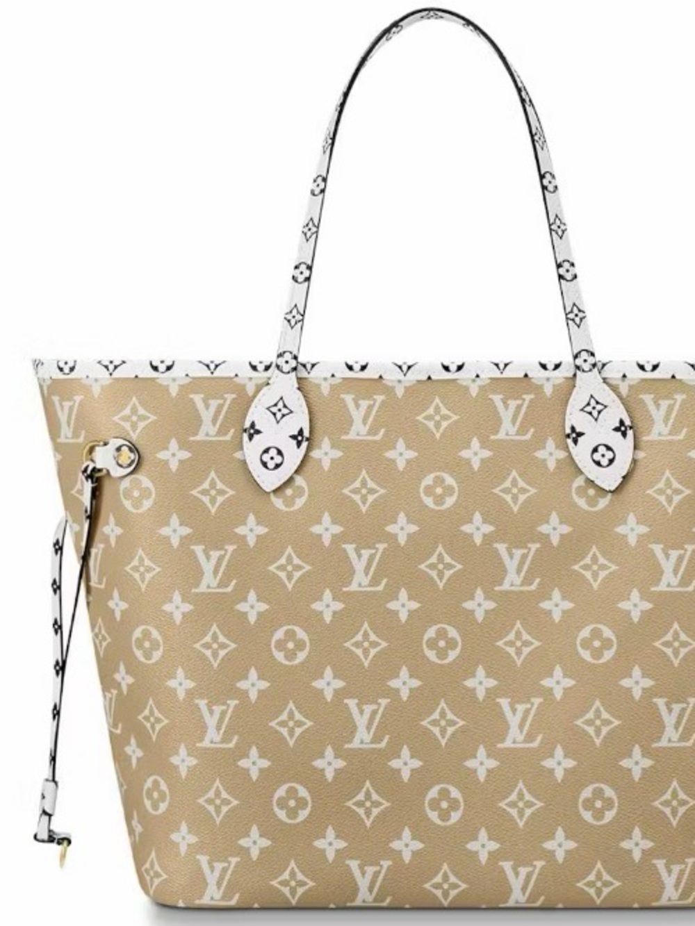 Louis Vuitton Olive Green and White Monogram Large Tote with White Pouch - Picture 15 of 15